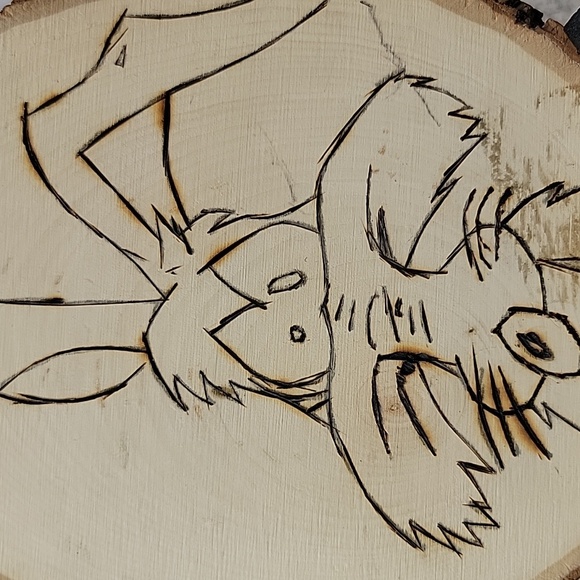 Vintage Wile E. Coyote wood burned image - Picture 2 of 5